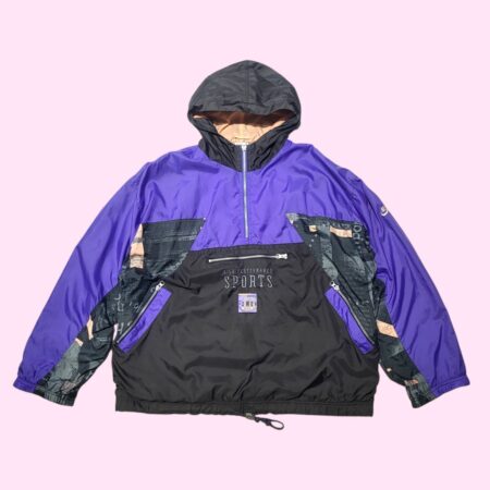 Vintage 90s Nike Crazy Pattern 1/2 Zip Pullover Windbreaker M-L