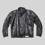 Vintage Black Leather Biker Jacket M