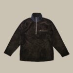 Vintage Columbia Made in USA Brown 1/4 Zip Fleece S-M