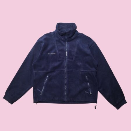 Vintage Columbia Navy Blue Full Zip Fleece M-L