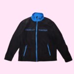 Vintage Helly Hansen Black & Blue Full Zip Fleece Jacket XL