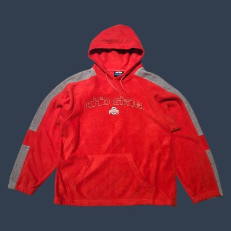 Vintage Ohio State NCAA Red Fleece Hoodie L