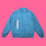 Vintage Y2K Adidas Light Blue Padded Jacket L