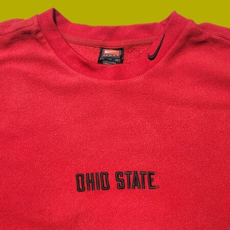 Vintage Nike Team Ohio State NCAA Red Fleece Sweater XL