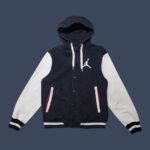 Air Jordan Black & White Hooded Jacket M