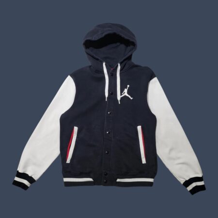 Air Jordan Black & White Hooded Jacket M