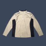 Columbia Beige & Black 1/4 Zip Fleece Sweater M-L
