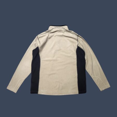 Columbia Beige & Black 1/4 Zip Fleece Sweater M-L