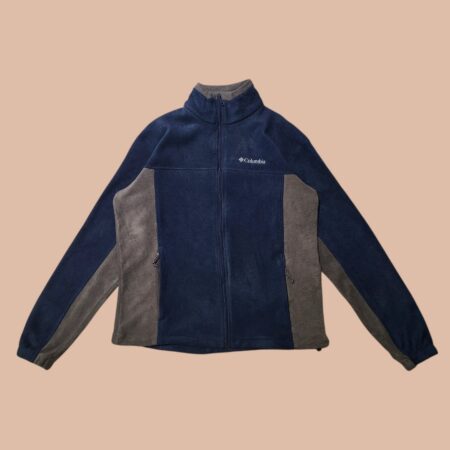 Columbia Blue & Grey Full Zip Fleece L