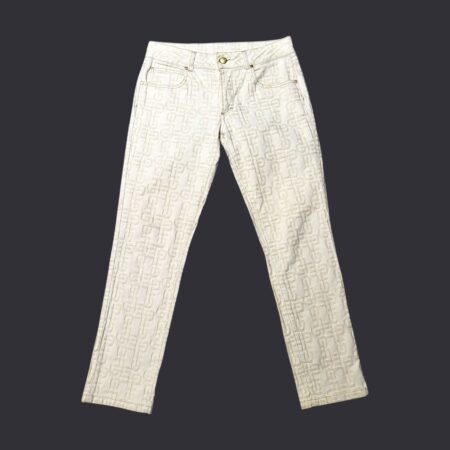 Gianfranco Ferre Women's White Patterned Jeans W32