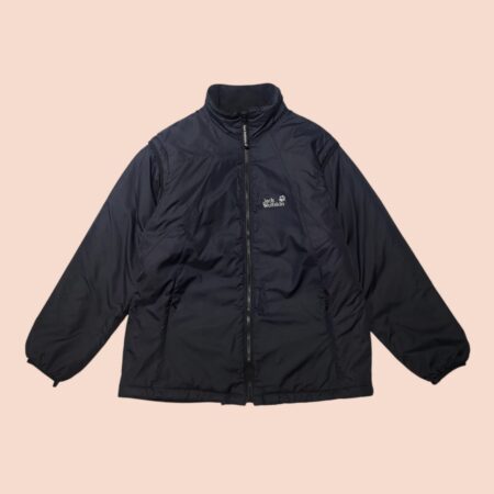 Jack Wolfskin Women's Black Padded Jacket w/ Detachable Sleeves L