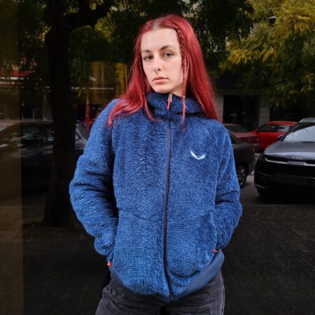 Salewa Women's Blue Hooded Fleece Jacket M