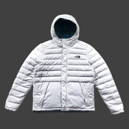 The North Face 550 Off-White Hooded Puffer Jacket M