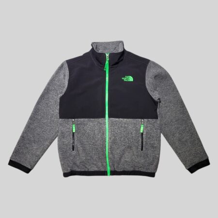 The North Face Black & Grey Denali Jacket L (Youth)