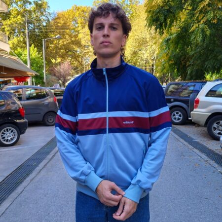 Vintage 80s Adidas Colorblock Track Top L