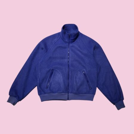 Vintage 90s Columbia Women's Blue Boxy Fit Full Zip Fleece Jacket S-M