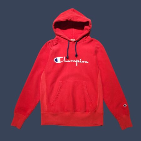 Vintage 90s Champion Reverse Weave Red Hoodie L