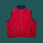Vintage 90s Eddie Bauer Red Fleece Vest L