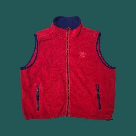 Vintage 90s Eddie Bauer Red Fleece Vest L