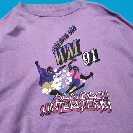 Vintage 90s Purple Graphic Sweatshirt L