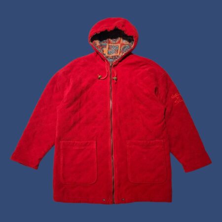 Vintage 90s Walking Silky Women's Red Quilted Fleece Coat M