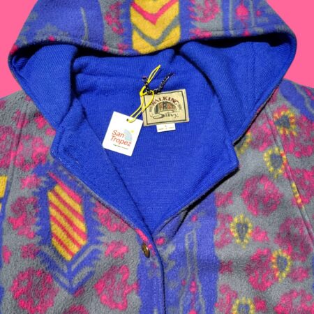 Vintage 90s Walking Silky Women's Red Quilted Fleece Coat M