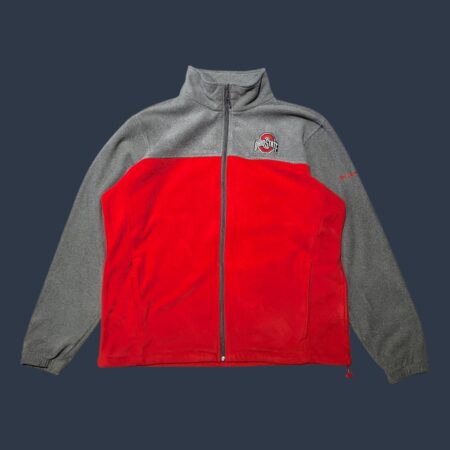 Columbia Ohio State NCAA Red & Grey Full Zip Fleece Jacket XL