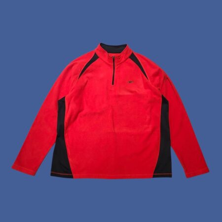Vintage Reebok Red 1/4 Zip Fleece Pullover XL-XXL