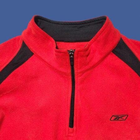 Vintage Reebok Red 1/4 Zip Fleece Pullover XL-XXL