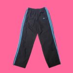 Vintage Y2K Adidas Women's Charcoal Parachute Pants M