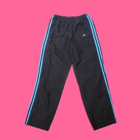 Vintage Y2K Adidas Women's Charcoal Parachute Pants M
