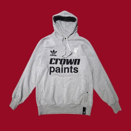 Vintage Y2K Liverpool x Adidas Originals Kenny Dalglish #7 Grey Hoodie M-L